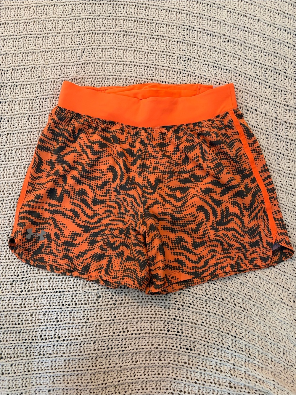 Under Armour Orange and Black Men’s Athletic Shorts